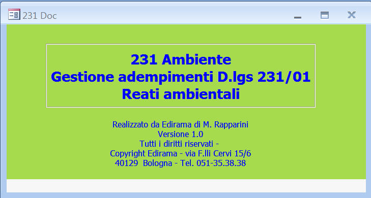 231 Ambiente - software per aggiornare il sistema documentale D.lgs 231 ...